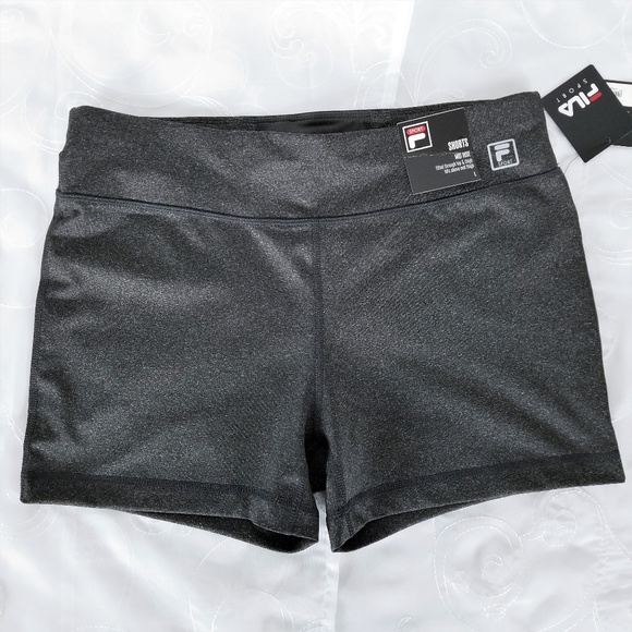 Fila Pants - Fila Sport L Shorts Wicking Stretch Gray Mid Rise